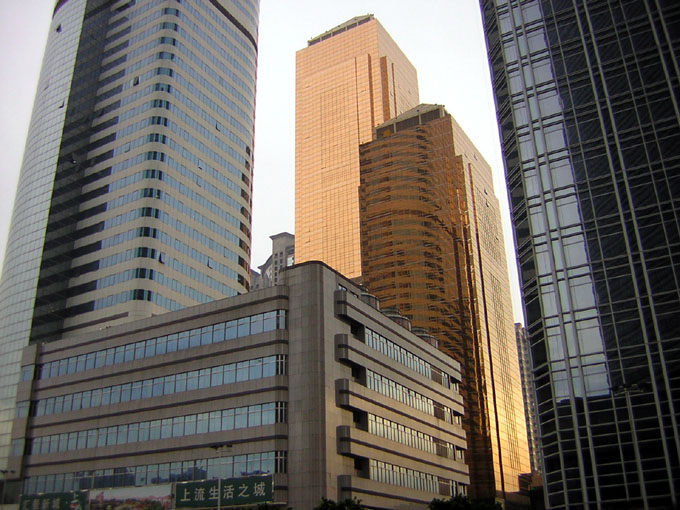 Wieżowce w Guangzhou - zdjęcia z Chin