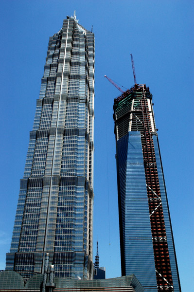JinMao i Shanghai World Financial Center - zdjęcia z Chin