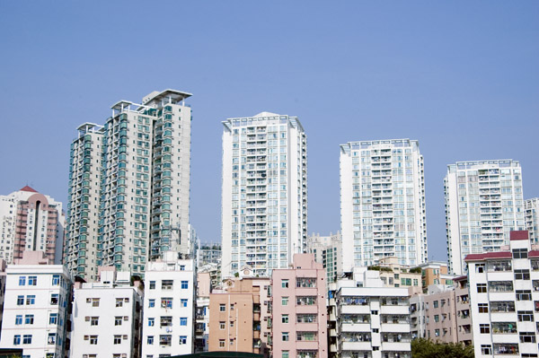 Dwie klasy budynków - Shenzhen - zdjęcia z Chin