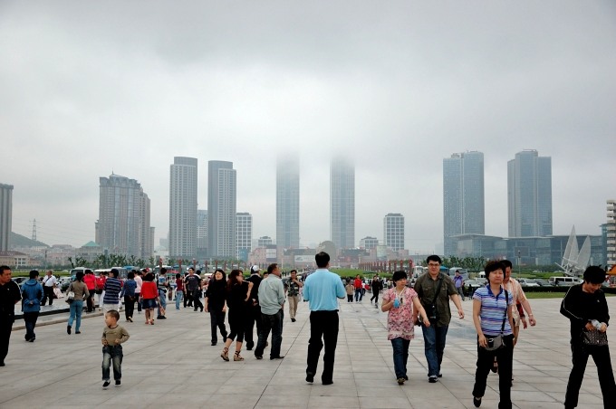 Miasto Dalian - Xinghai Square - zdjęcia z Chin