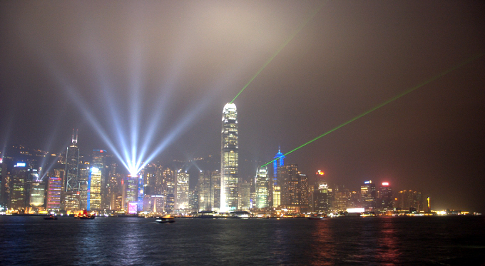 Panorama Hong Kongu - Zatoka Wiktorii - zdjęcia z Chin