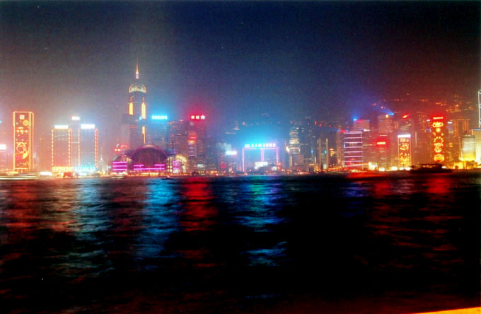 Nocna symfonia w Hong Kongu - zdjęcia z Chin