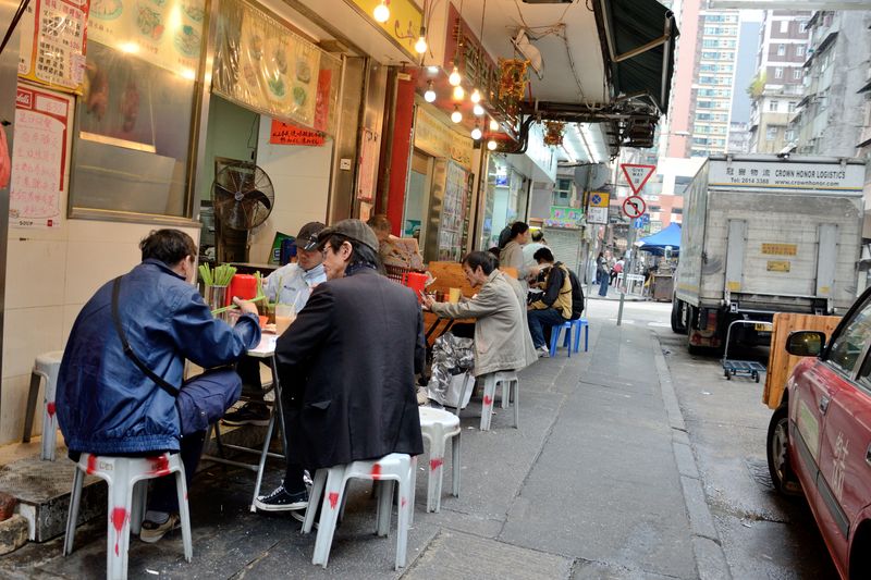 Typowa restauracja w Hong Kongu - zdjęcia z Chin